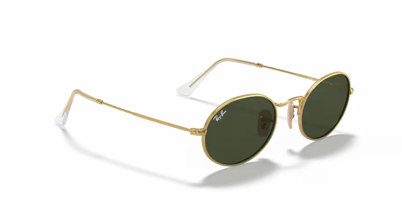 Ray-Ban Oval Sunglasses Arista Frame Green Lens RB3547 001/31
