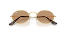 Ray-Ban Oval Sunglasses Arista Frame Brown Lens RB3547 001/53