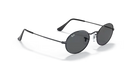 Ray-Ban Oval Sunglasses Black Frame Grey Lens RB3547 002/B1