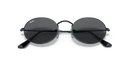 Ray-Ban Oval Sunglasses Black Frame Grey Lens RB3547 002/B1