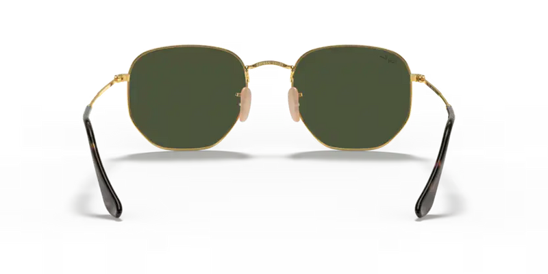 Ray-Ban Hexagonal Sunglasses Arista Frame Green Lens RB3548N 001