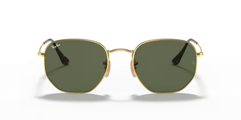 Ray-Ban Hexagonal Sunglasses Arista Frame Green Lens RB3548N 001