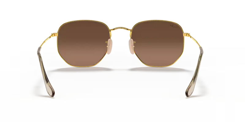 Ray-Ban Hexagonal Sunglasses Arista Frame Brown Gradient Lens RB3548N 912443