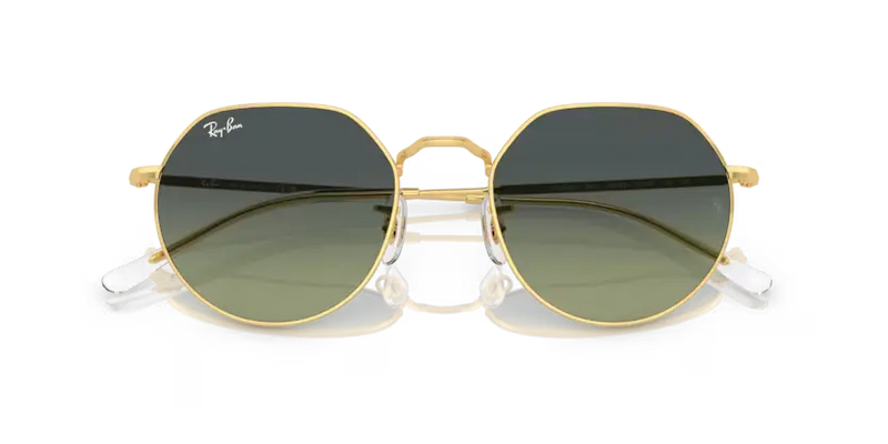 Ray-Ban Jack Sunglasses Arista Frame Green Vintage Lens RB3565 001/BH