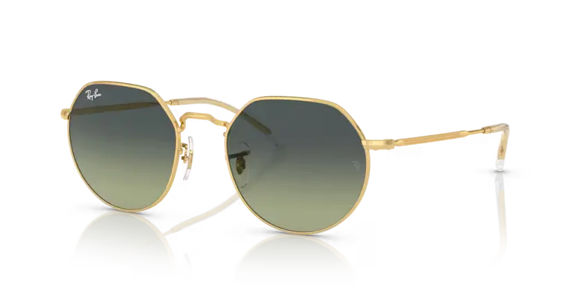 Ray-Ban Jack Sunglasses Arista Frame Green Vintage Lens RB3565 001/BH