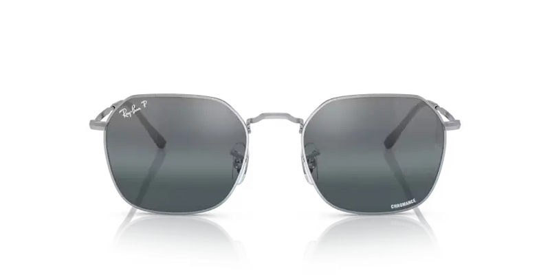 Ray-Ban Jim Sunglasses Silver Frame Blue Polar Lens RB3694 9242G6