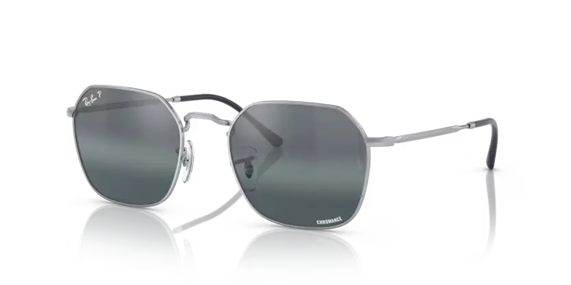 Ray-Ban Jim Sunglasses Silver Frame Blue Polar Lens RB3694 9242G6
