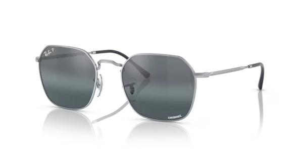 Ray-Ban Jim Sunglasses Silver Frame Blue Polar Lens RB3694 9242G6
