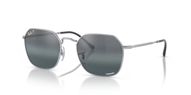 Ray-Ban Jim Sunglasses Silver Frame Blue Polar Lens RB3694 9242G6
