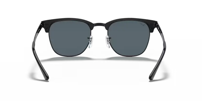 Ray-Ban Clubmaster Metal Sunglasses Black Frame Blue Lens RB3716 186/R5