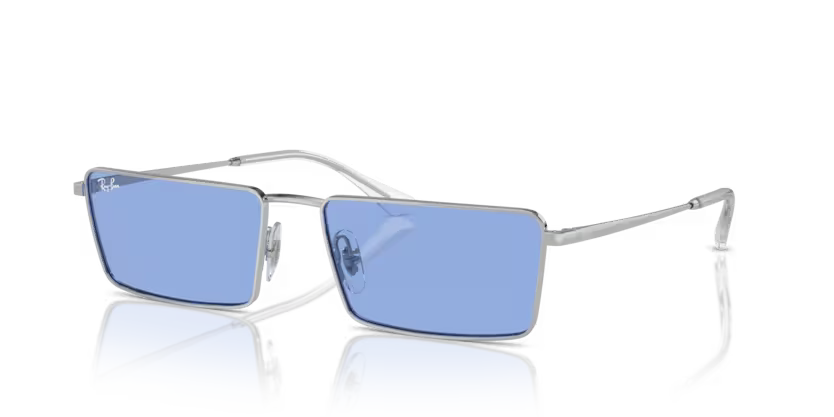 Ray-Ban Sunglasses Emy Silver with Blue Lens RB3741 003/80