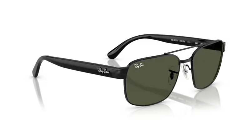Ray-Ban Sunglasses Black Frame Green Lens RB3751 002/31