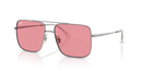 Ray-Ban Ari Sunglasses Square Gunmetal with Pink Lens RB3758 004/84