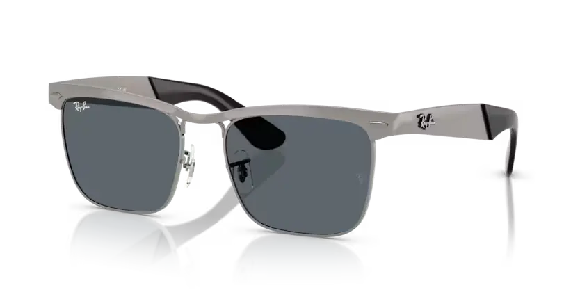 Ray-Ban Wayfarer Deluxe Sunglasses Sandblasted Frame Blue Lens RB3875 029/R5