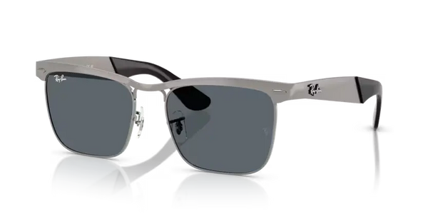 Ray-Ban Wayfarer Deluxe Sunglasses Sandblasted Frame Blue Lens RB3875 029/R5