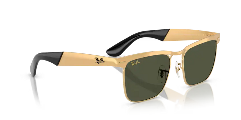 Ray-Ban Wayfarer Deluxe Sunglasses Sandblasted Frame Green Lens RB3875 927633