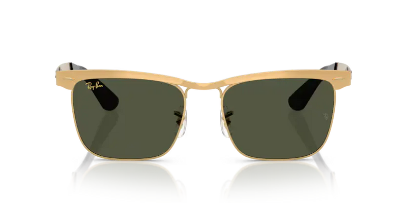 Ray-Ban Wayfarer Deluxe Sunglasses Sandblasted Frame Green Lens RB3875 927633