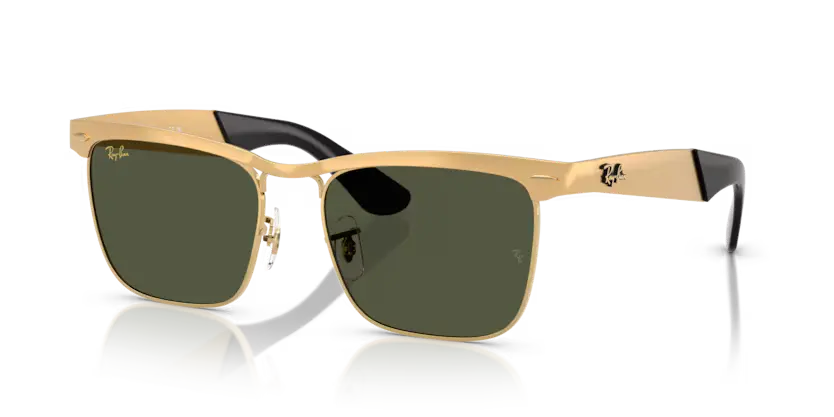 Ray-Ban Wayfarer Deluxe Sunglasses Sandblasted Frame Green Lens RB3875 927633