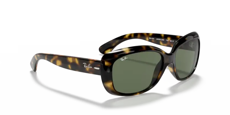 Ray-Ban Jackie Ohh Sunglasses Light Havana Frame Dark Green Lens RB4101 710