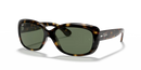 Ray-Ban Jackie Ohh Sunglasses Light Havana Frame Dark Green Lens RB4101 710