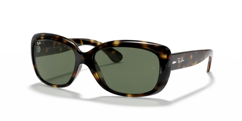 Ray-Ban Jackie Ohh Sunglasses Light Havana Frame Dark Green Lens RB4101 710