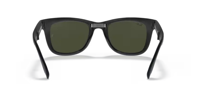 Ray-Ban Folding Wayfarer Sunglasses Matte Black Frame Green Lens RB4105 601S