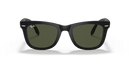 Ray-Ban Folding Wayfarer Sunglasses Matte Black Frame Green Lens RB4105 601S