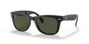 Ray-Ban Folding Wayfarer Sunglasses Matte Black Frame Green Lens RB4105 601S