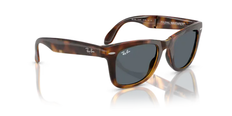 Ray-Ban Folding Wayfarer Sunglasses Havana Frame Blue Lens RB4105 710/R5