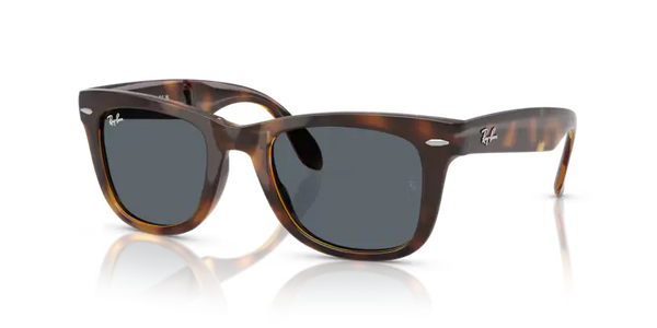 Ray-Ban Folding Wayfarer Sunglasses Havana Frame Blue Lens RB4105 710/R5