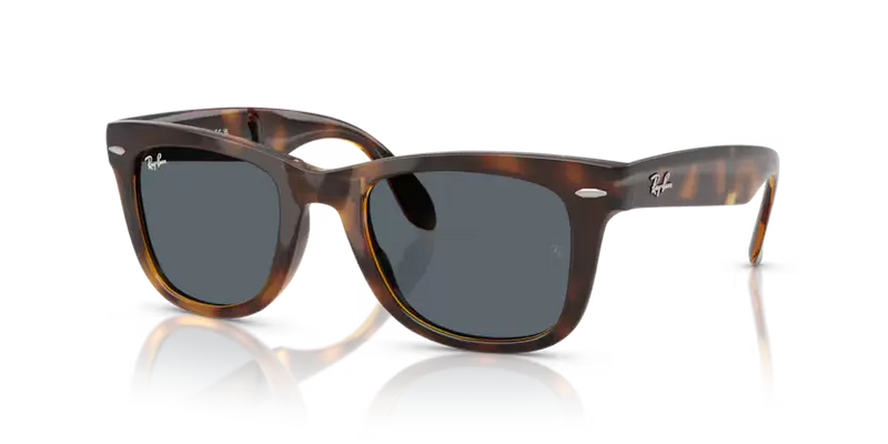 Ray-Ban Folding Wayfarer Sunglasses Havana Frame Blue Lens RB4105 710/R5