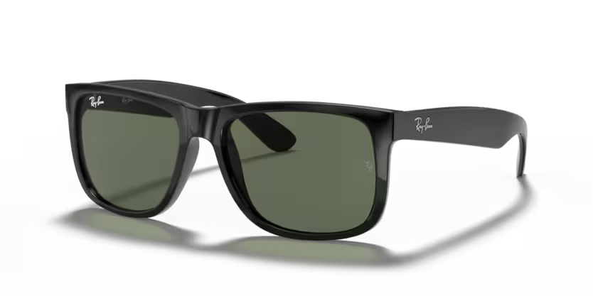 Ray-Ban Justin Sunglasses Black Frame Dark Green Lens RB4165 601/71
