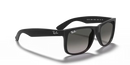 Ray-Ban Justin Sunglasses Rubber Black Frame Gradient Grey Lens RB4165 601/8G
