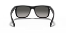 Ray-Ban Justin Sunglasses Rubber Black Frame Gradient Grey Lens RB4165 601/8G