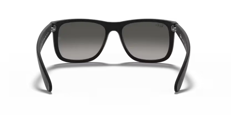 Ray-Ban Justin Sunglasses Rubber Black Frame Gradient Grey Lens RB4165 601/8G