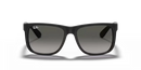 Ray-Ban Justin Sunglasses Rubber Black Frame Gradient Grey Lens RB4165 601/8G