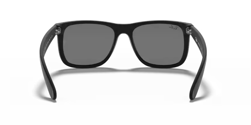 Ray-Ban Justin Sunglasses Rubber Black Frame Grey Mirror Lens RB4165 622/6G