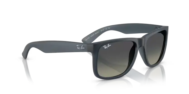 Ray-Ban Justin Sunglasses Rubber Blue Frame Gradient Grey Lens RB4165 681311