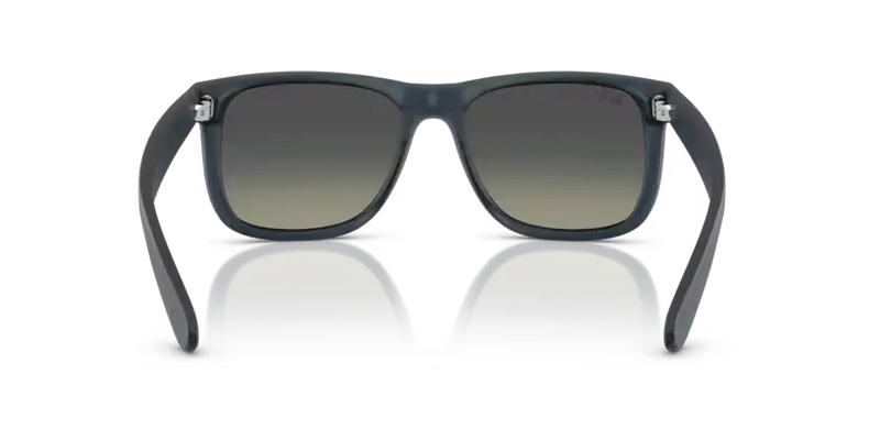 Ray-Ban Justin Sunglasses Rubber Blue Frame Gradient Grey Lens RB4165 681311