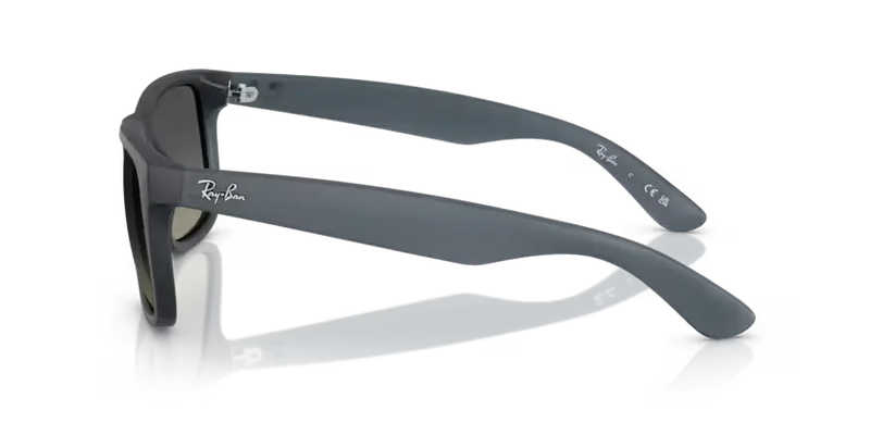 Ray-Ban Justin Sunglasses Rubber Blue Frame Gradient Grey Lens RB4165 681311