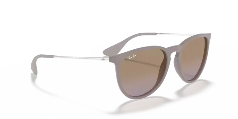 Ray-Ban Erika Sunglasses Rubber Sand Frame Violet/Brown Lens RB4171 600068