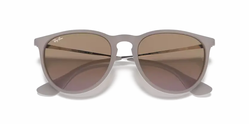 Ray-Ban Erika Sunglasses Rubber Sand Frame Violet/Brown Lens RB4171 600068
