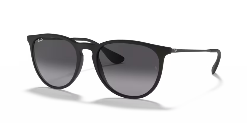 Ray-Ban Erika Sunglasses Rubber Black Frame Grey Gradient Lens RB4171 622/8G