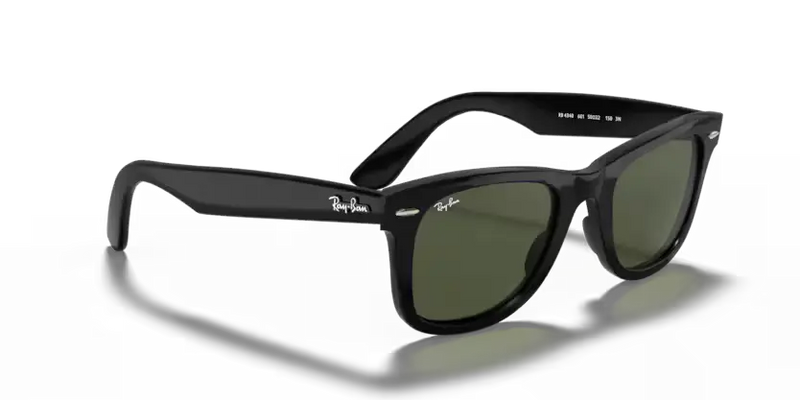 Ray-Ban Wayfarer Sunglasses Black Frame Green Lens RB4340 601