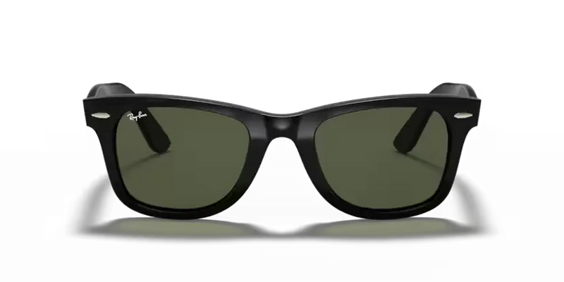 Ray-Ban Wayfarer Sunglasses Black Frame Green Lens RB4340 601