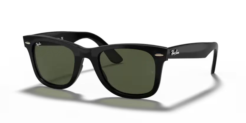 Ray-Ban Wayfarer Sunglasses Black Frame Green Lens RB4340 601