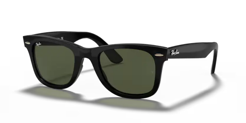 Ray-Ban Wayfarer Sunglasses Black Frame Green Lens RB4340 601