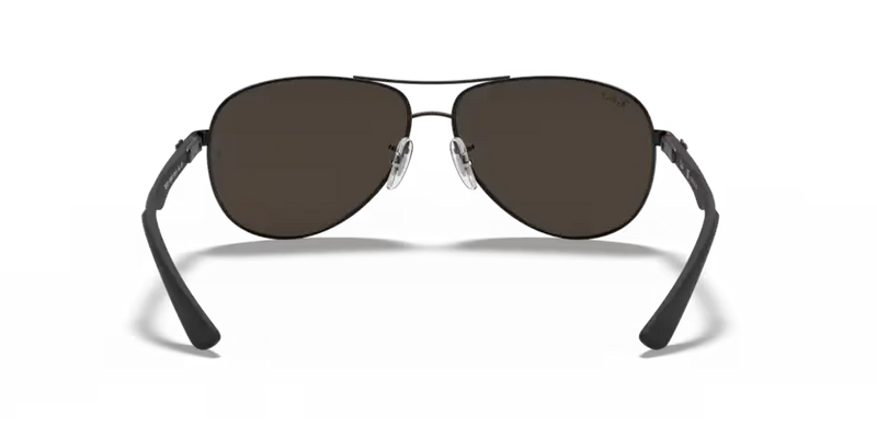 Ray-Ban Aviator Sunglasses Carbon Fibre Frame Grey Mirror Lens RB8313 002/K7