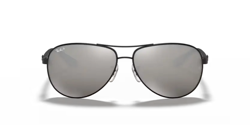 Ray-Ban Aviator Sunglasses Carbon Fibre Frame Grey Mirror Lens RB8313 002/K7