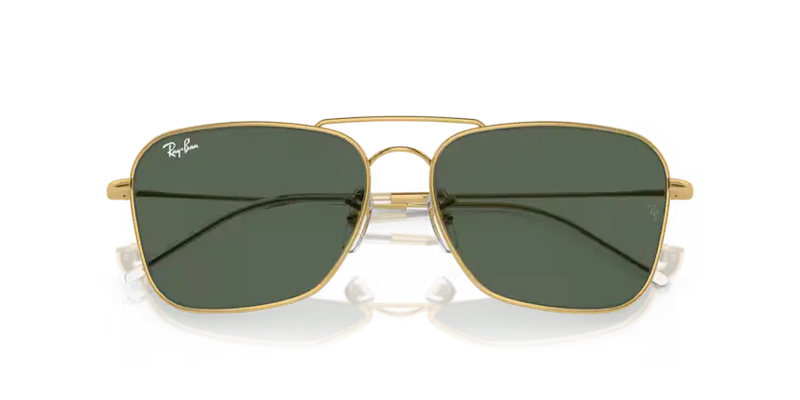 Ray-Ban Caravan Reverse Sunglasses Arista with Dark Green Lens RBR0102S 001/VR
